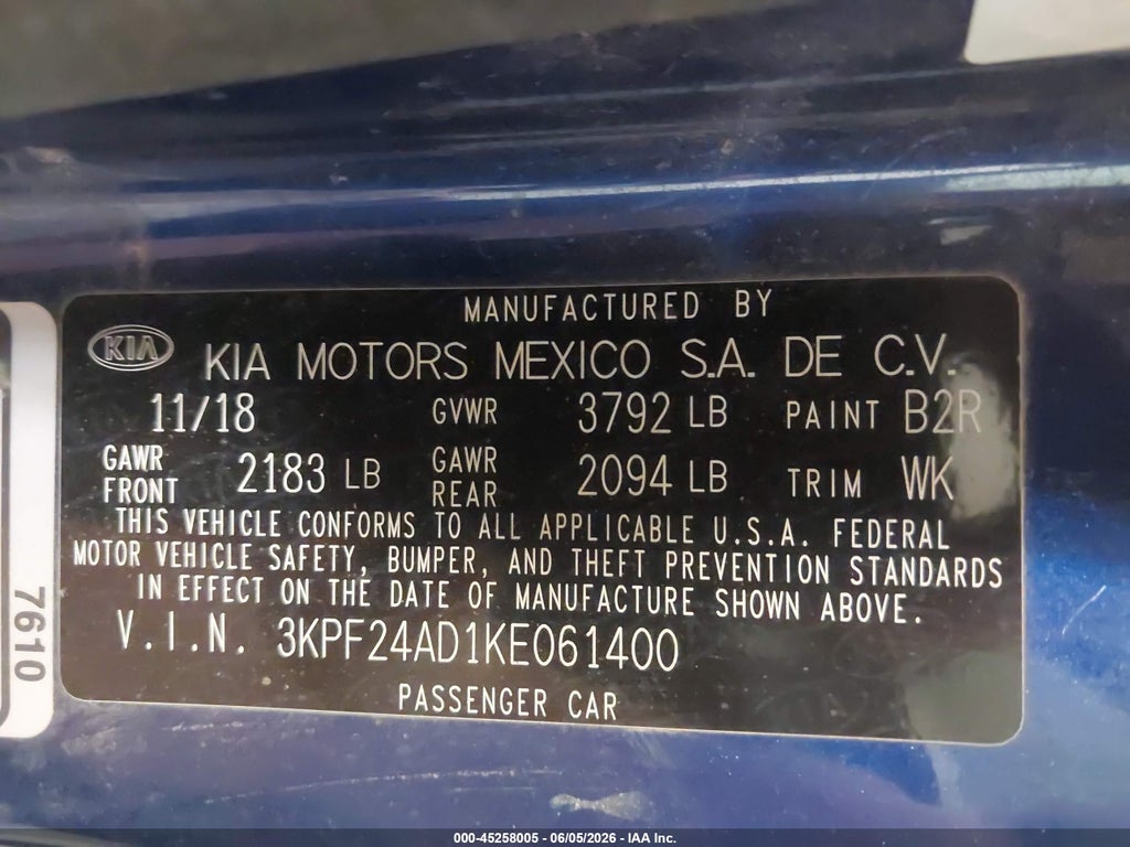 2019 Kia Forte LXS photo 9