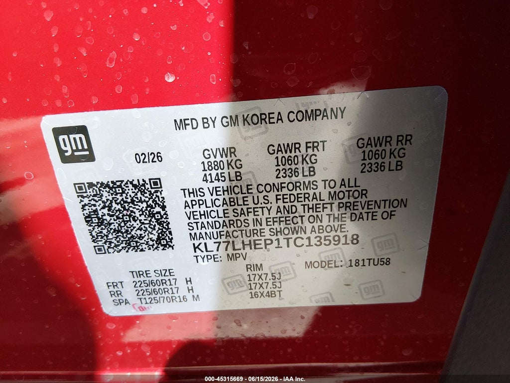 2026 Chevrolet Trax FWD LT photo 9