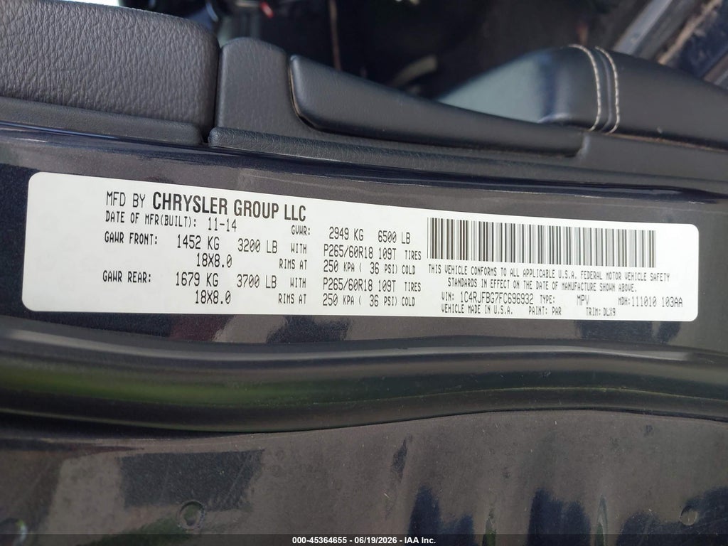 2015 Jeep Grand Cherokee Limited photo 9