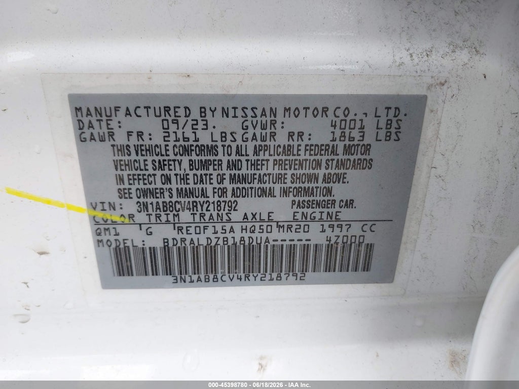 2024 Nissan Sentra SV Xtronic CVT photo 9