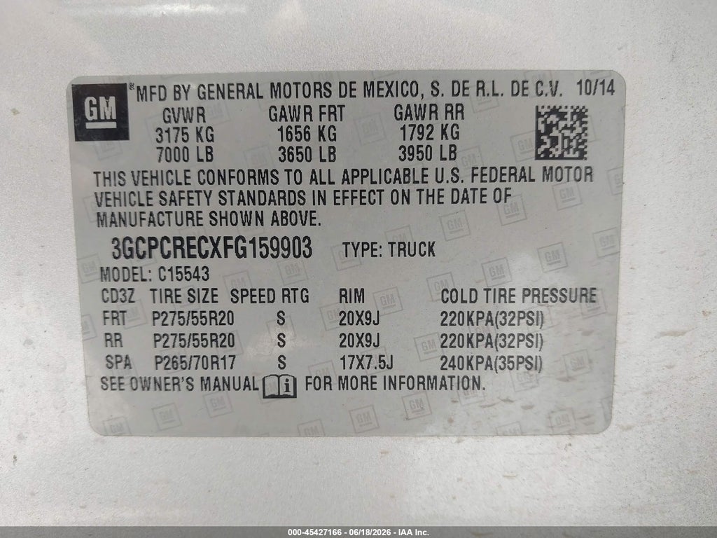 2015 Chevrolet Silverado 1500 1LT photo 9