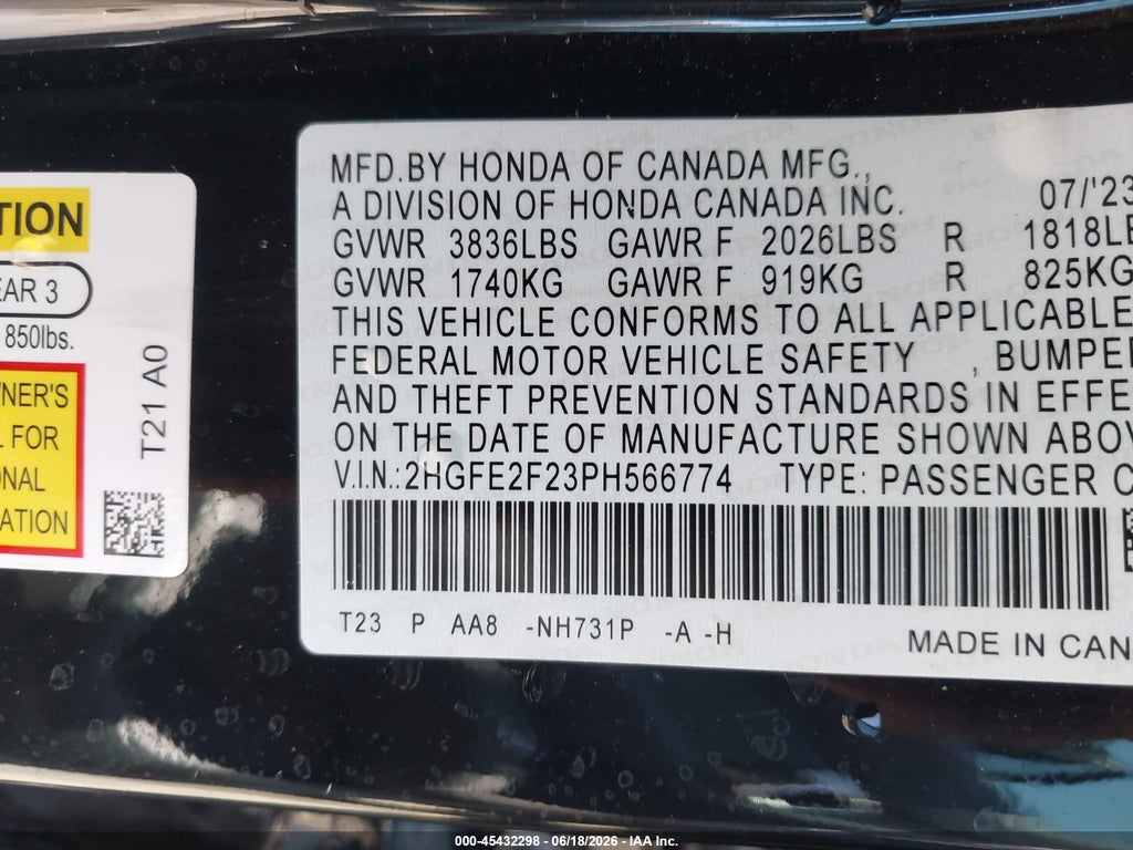 2023 Honda Civic LX photo 9