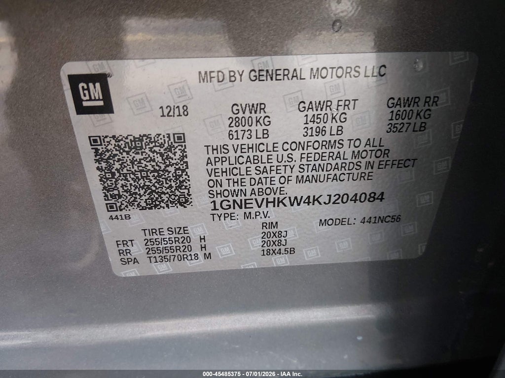 2019 Chevrolet Traverse 3LT photo 9