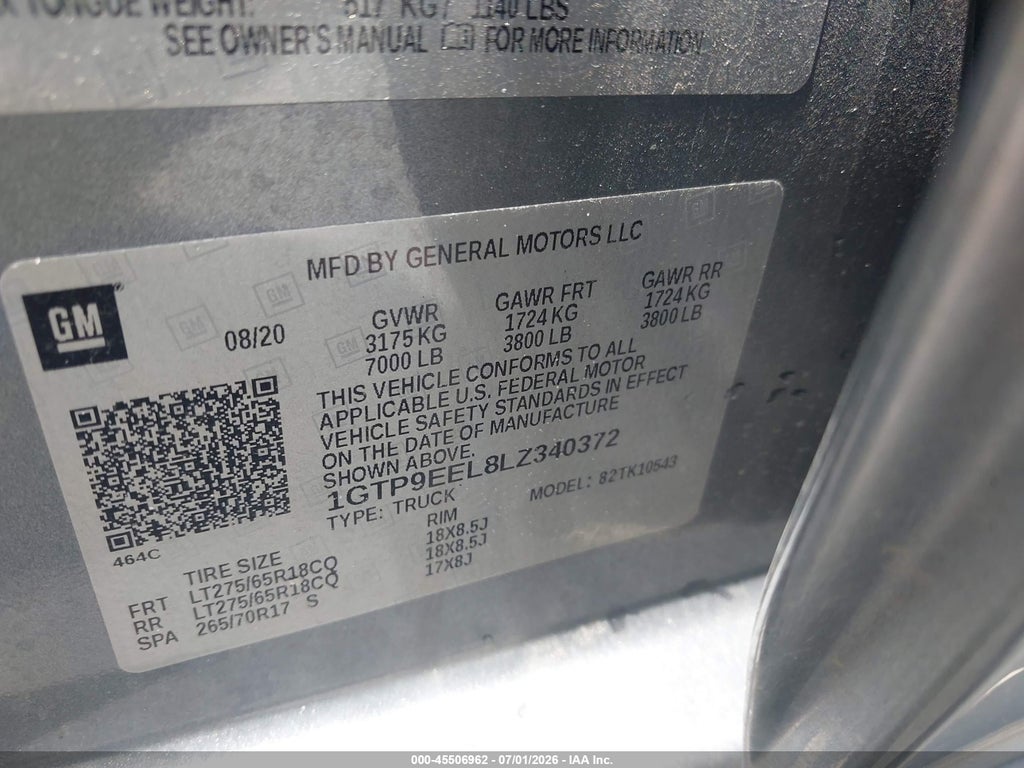 2020 GMC Sierra 1500 4WD Short Box AT4 photo 9