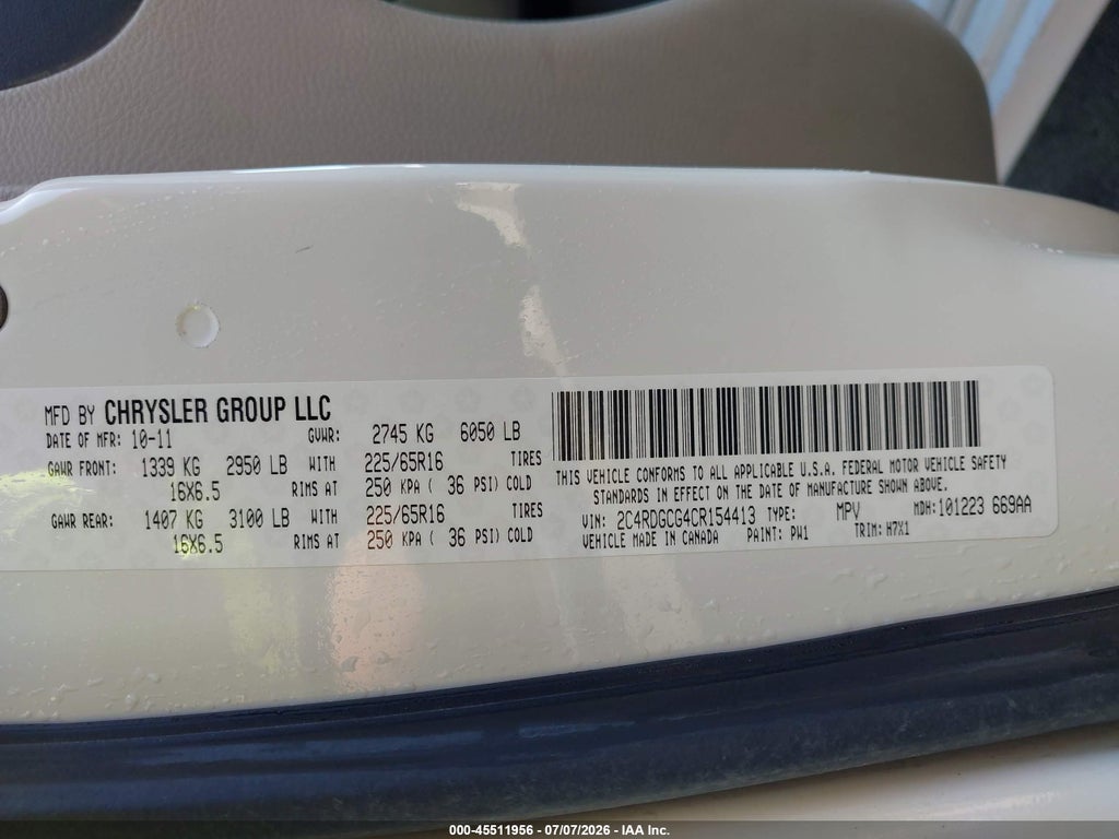 2012 Dodge Grand Caravan SXT photo 9