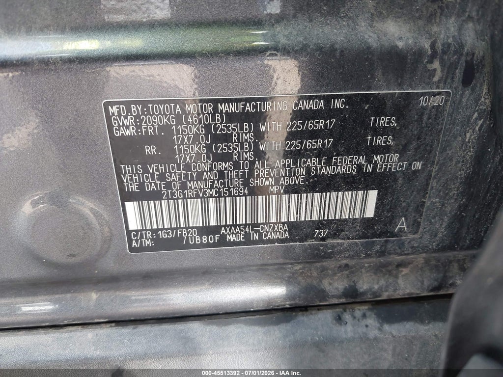 2021 Toyota RAV4 LE photo 9