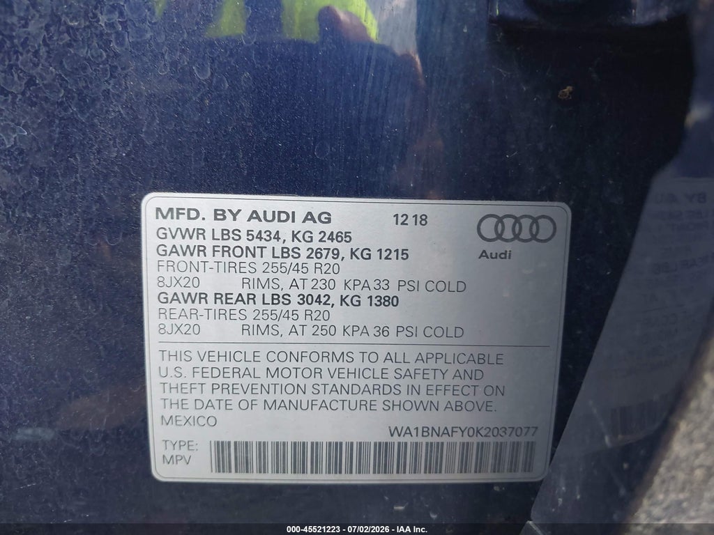 2019 Audi Q5 45 Premium photo 9