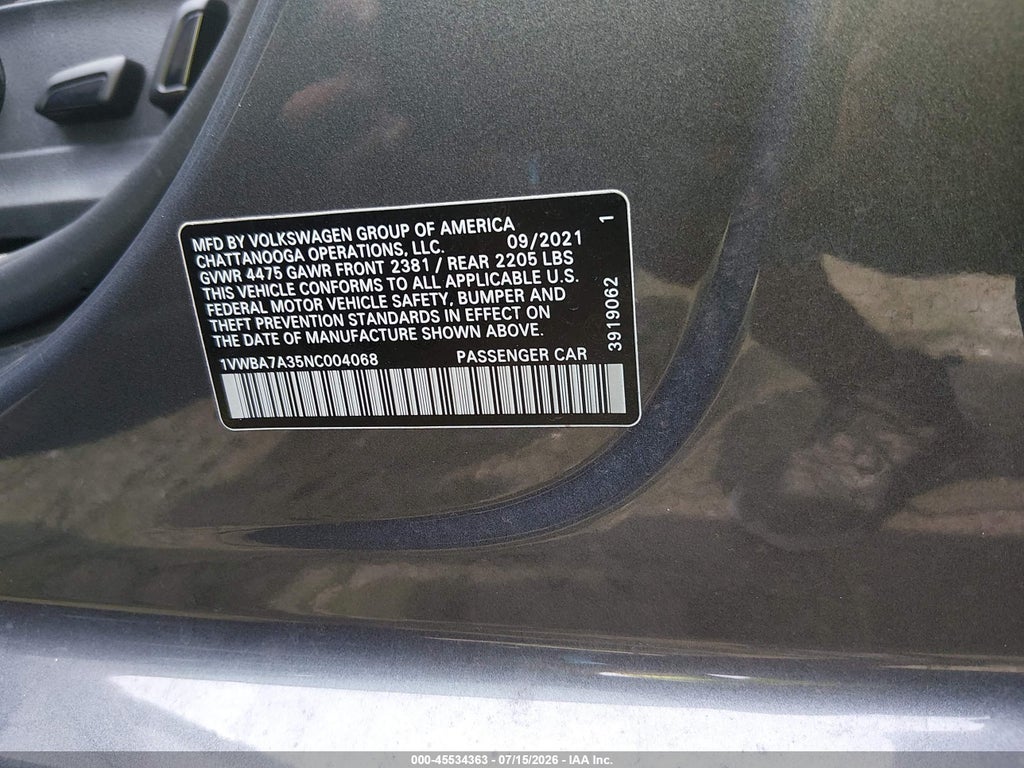 2022 Volkswagen Passat 2.0T Limited Edition photo 9
