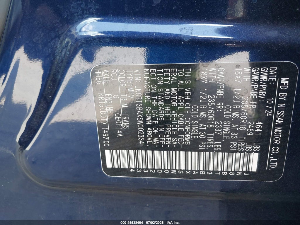 2025 Nissan Rogue SV FWD photo 9