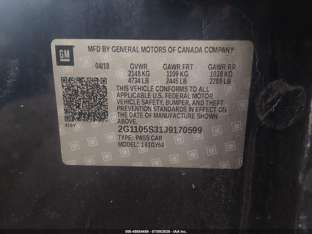 2018 Chevrolet Impala 1LT photo 9