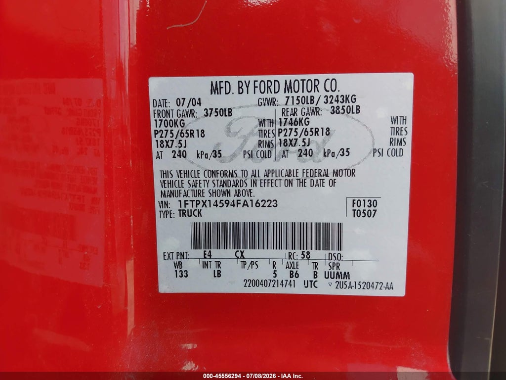 2004 Ford F-150 FX4/Lariat/XL/XLT photo 9