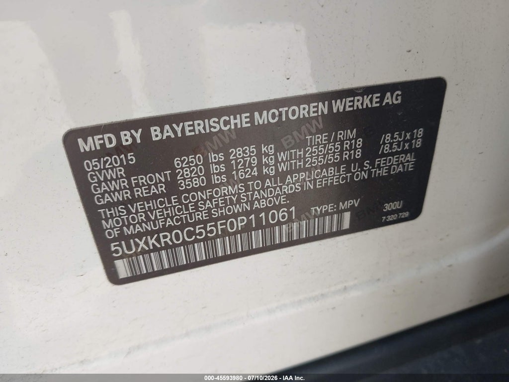 2015 BMW X5 XDRIVE35I photo 9