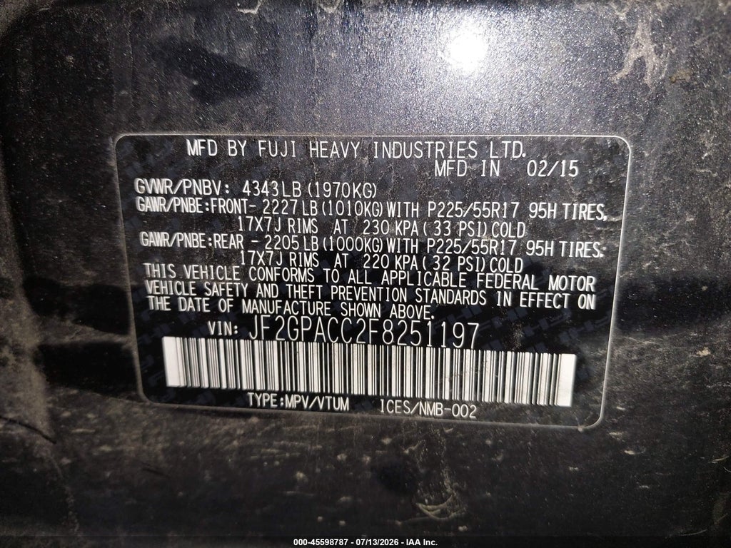 2015 Subaru XV Crosstrek 2.0I Premium photo 9