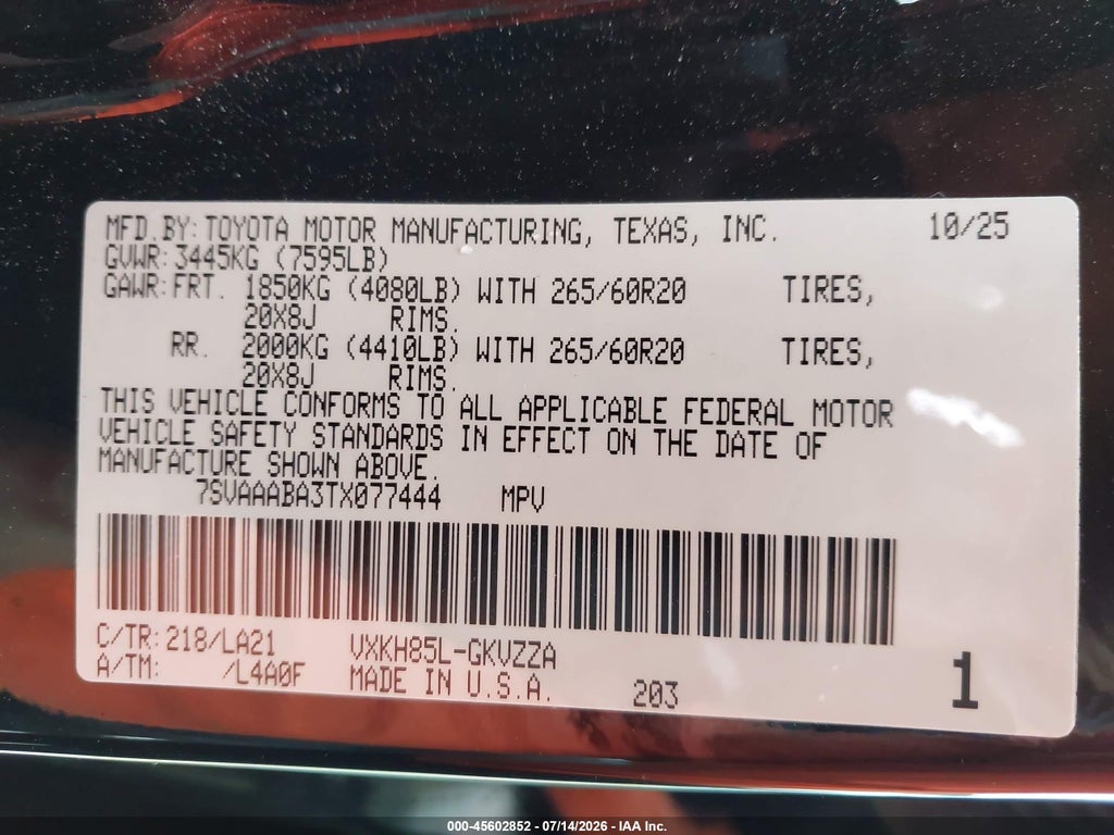 2026 Toyota Sequoia Platinum photo 9