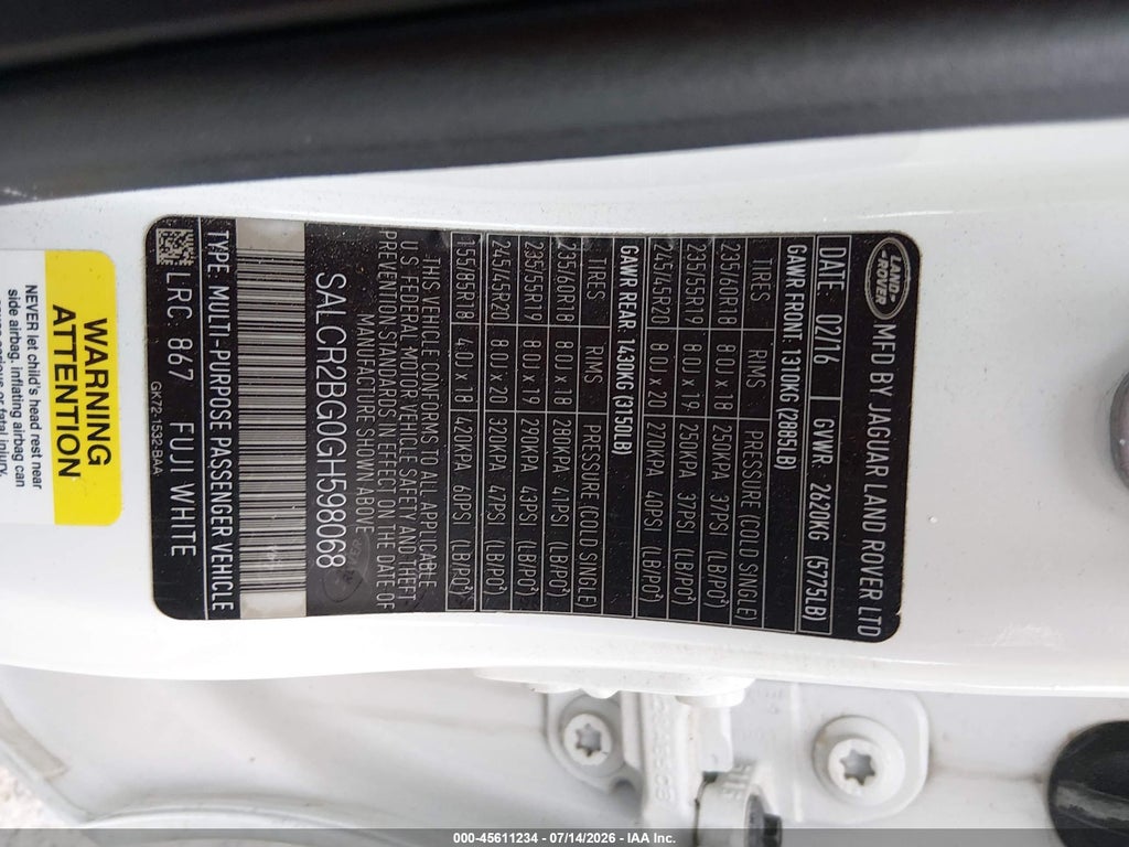 2016 Land Rover Discovery Sport HSE photo 9