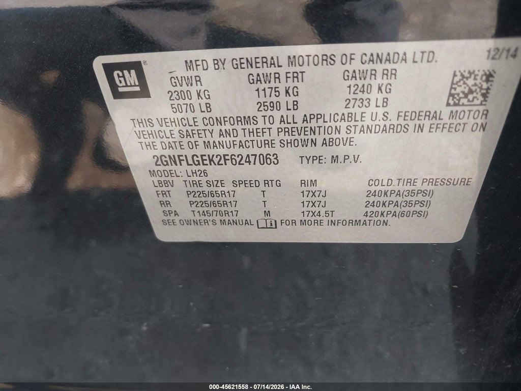 2015 Chevrolet Equinox LT photo 9