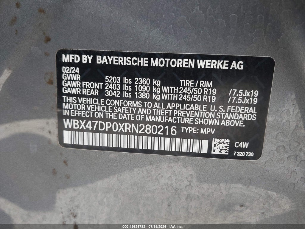 2024 BMW X3 SDRIVE30I photo 9