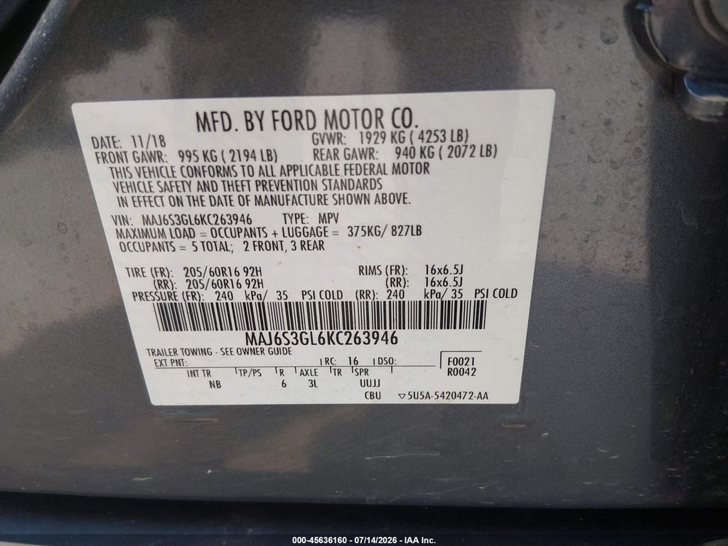 2019 Ford Ecosport SE photo 9
