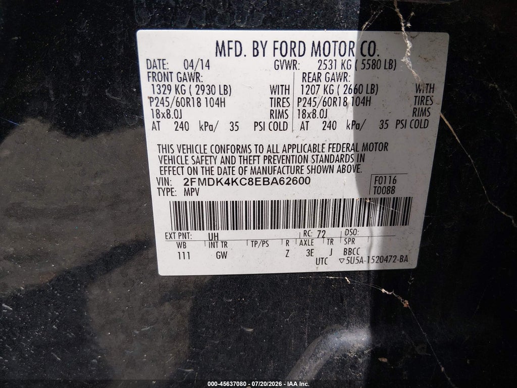 2014 Ford Edge Limited photo 9