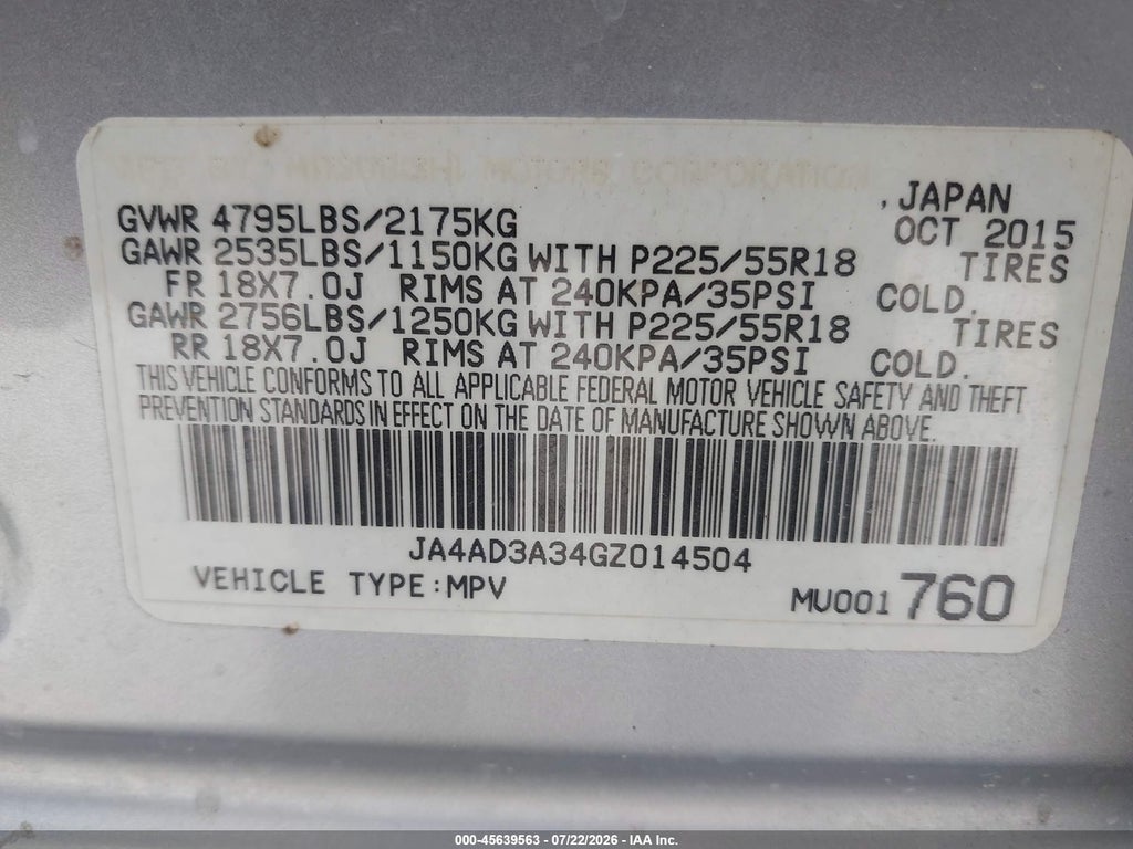 2016 Mitsubishi Outlander SE photo 9