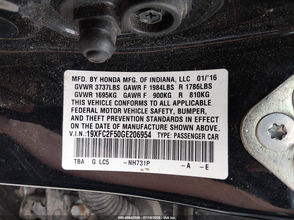 2016 Honda Civic LX photo 9