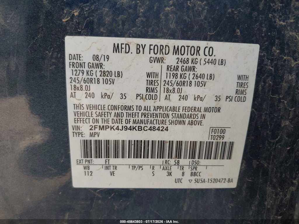 2019 Ford Edge SEL photo 9
