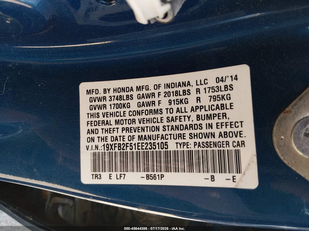 2014 Honda Civic LX photo 9