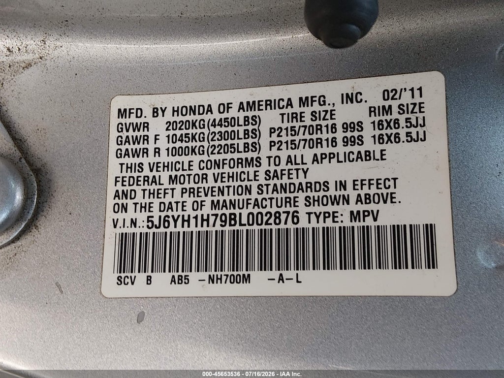 2011 Honda Element EX photo 9