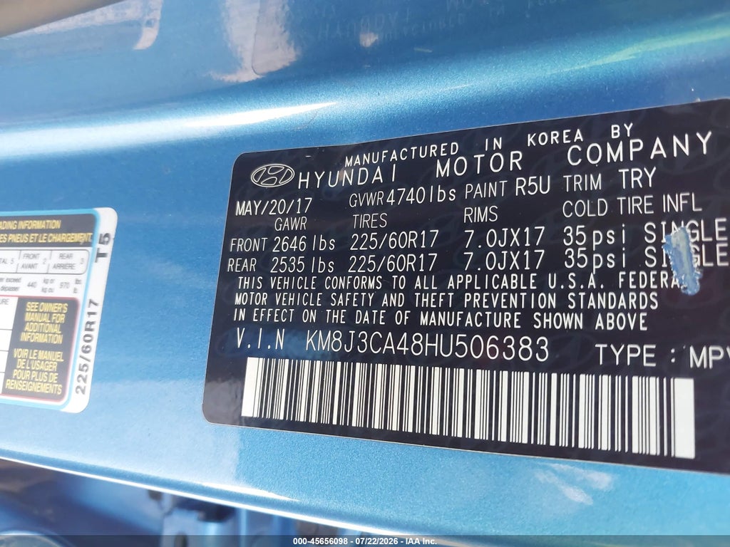 2017 Hyundai Tucson SE photo 9