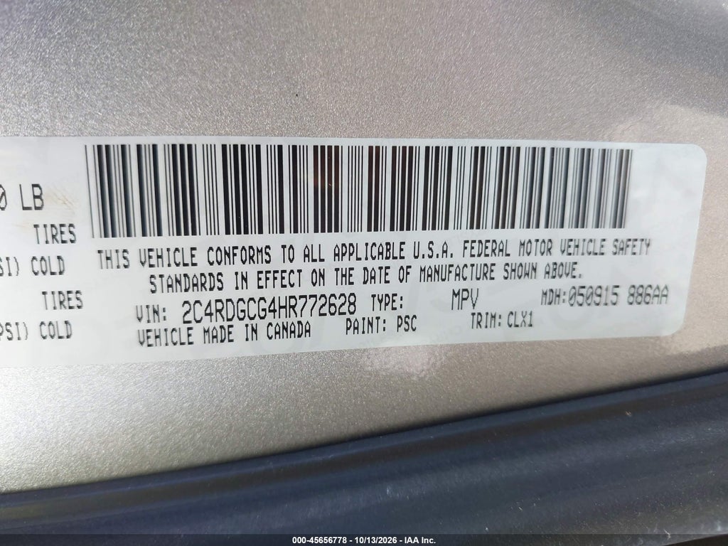 2017 Dodge Grand Caravan SXT photo 9