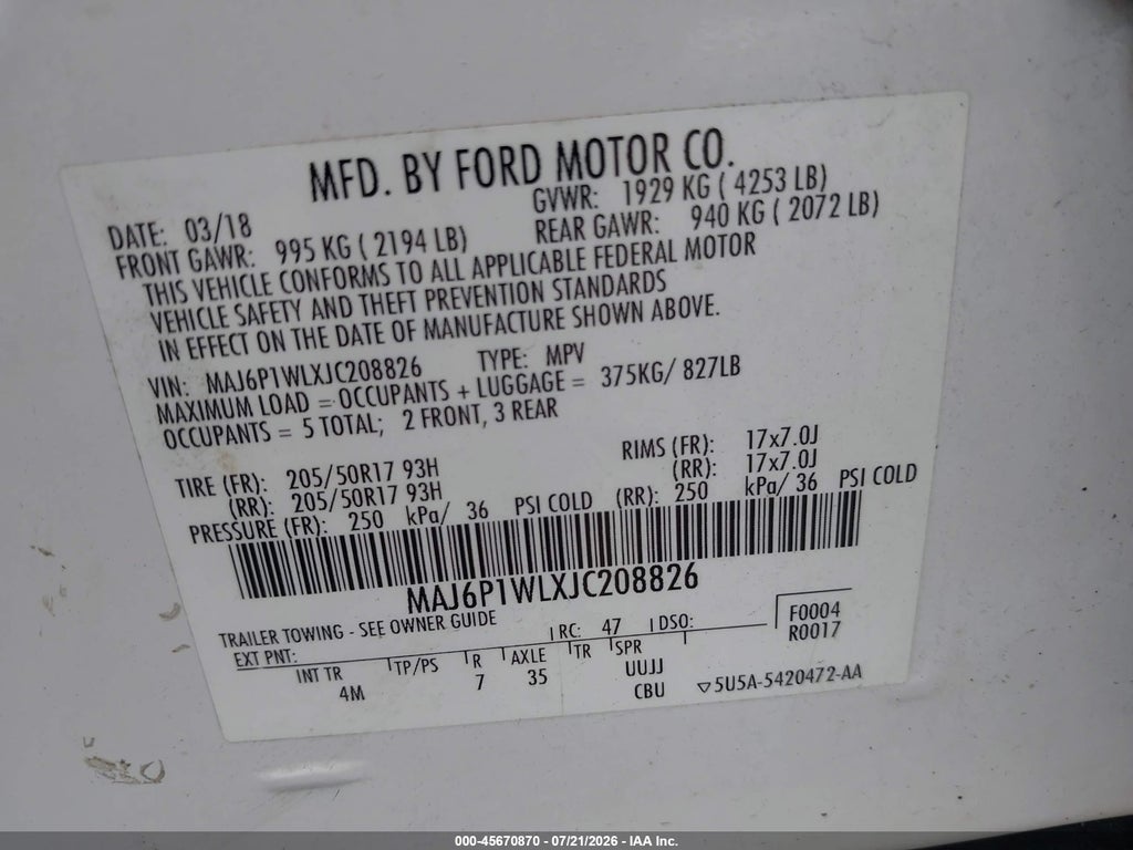 2018 Ford Ecosport Titanium photo 9