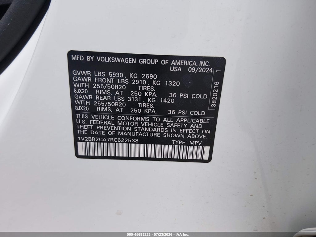 2024 Volkswagen Atlas 2.0T SEL photo 9