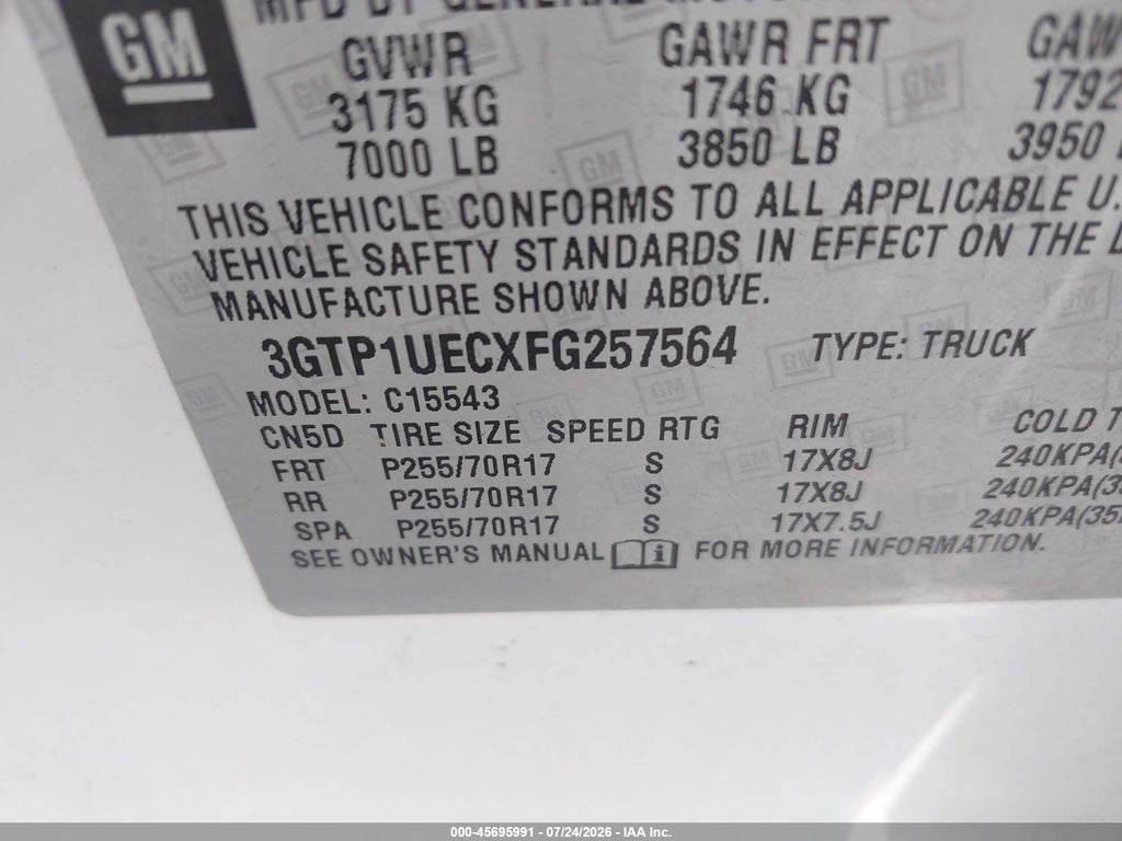 2015 GMC Sierra 1500 SLE photo 9