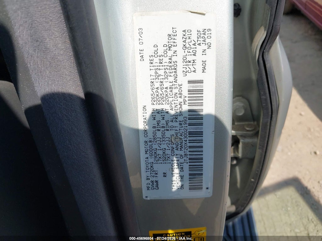 2003 Lexus GX 470 photo 9