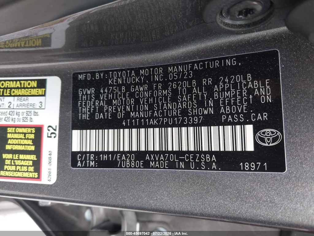 2023 Toyota Camry SE photo 9