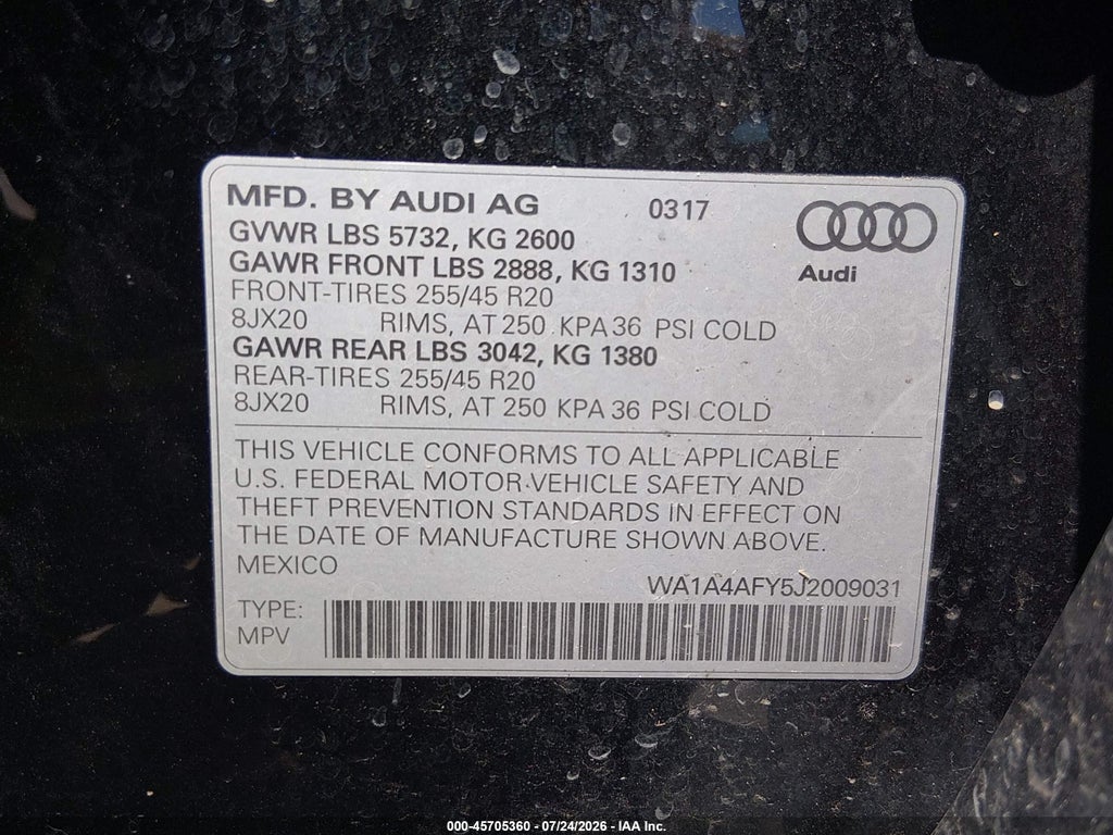 2018 Audi SQ5 3.0T Premium Plus photo 9