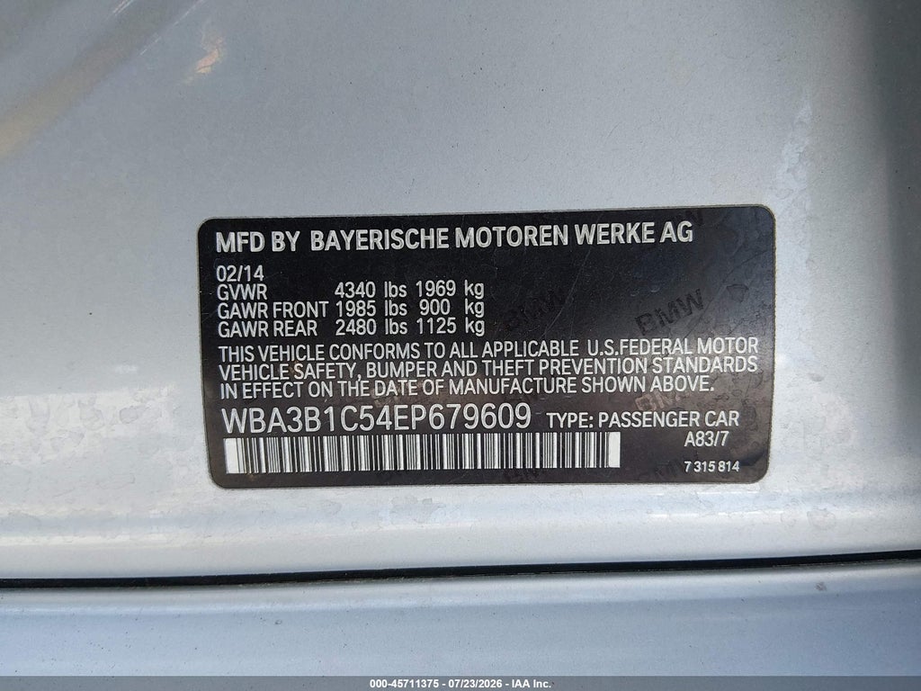 2014 BMW 320I photo 9