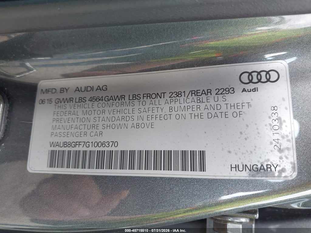 2016 Audi A3 2.0T Premium photo 9
