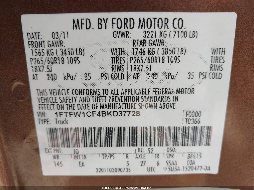 2011 Ford F-150 Lariat photo 9