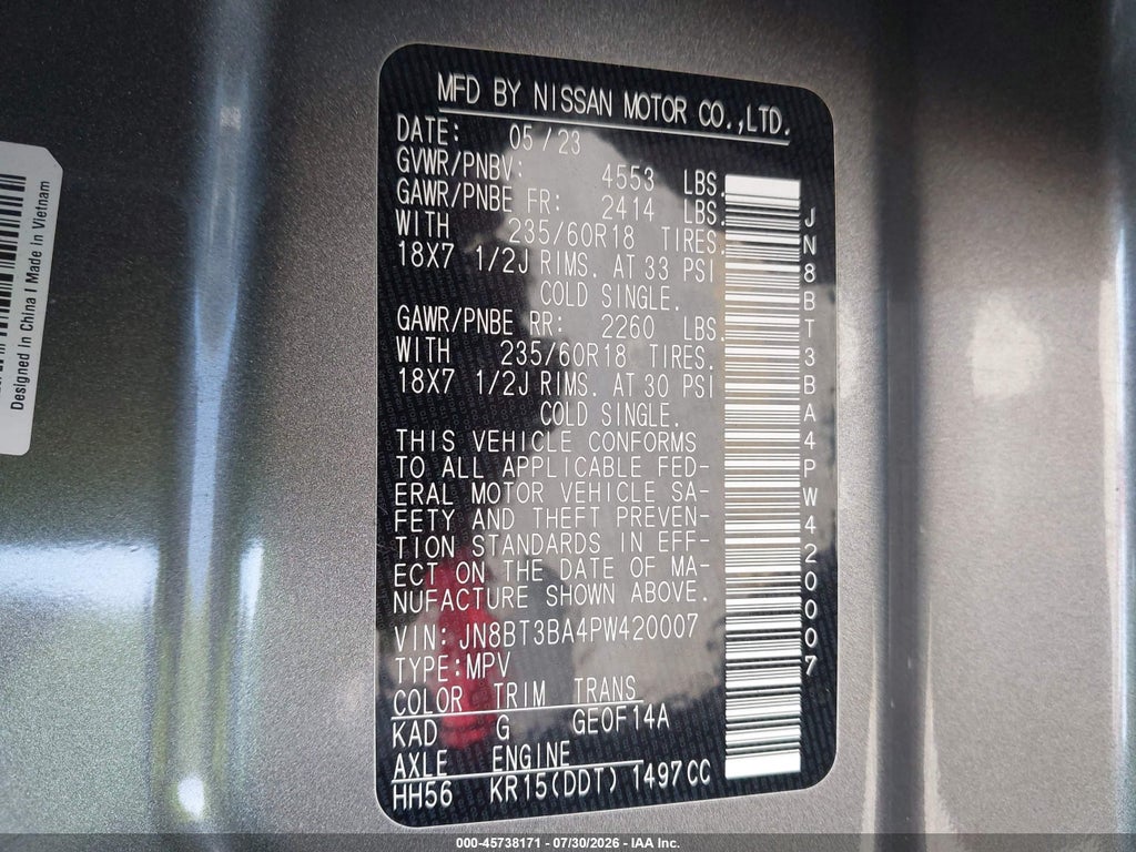 2023 Nissan Rogue SV FWD photo 9