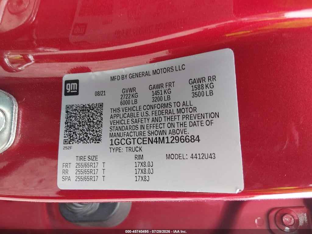 2021 Chevrolet Colorado 4WD Long Box LT photo 9