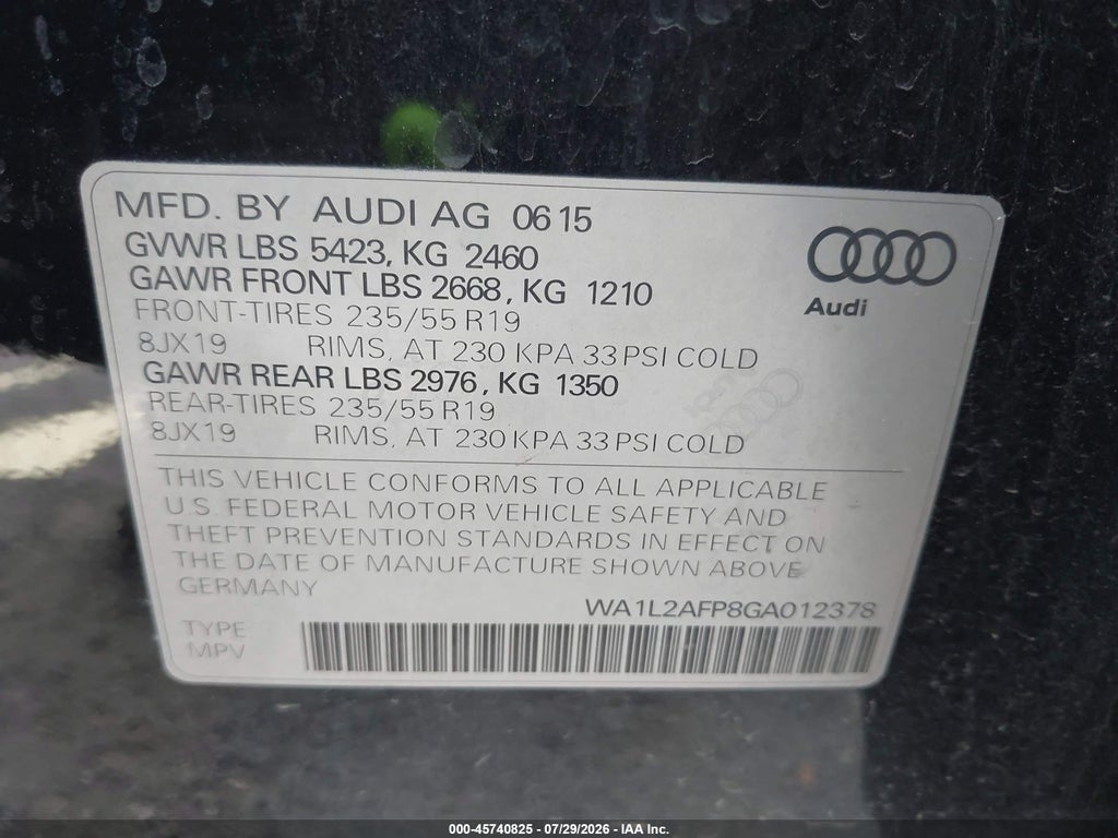2016 Audi Q5 2.0T Premium photo 9