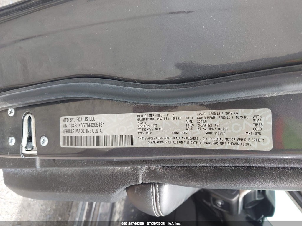 2021 Jeep Grand Cherokee L Limited 4X4 photo 9