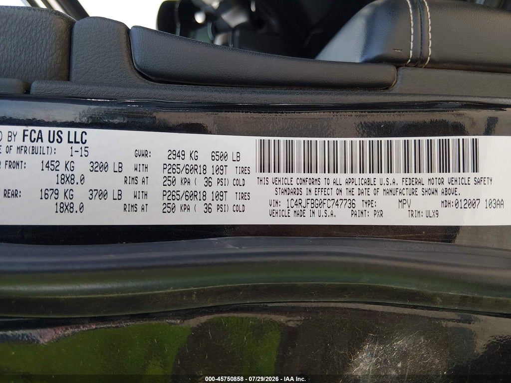2015 Jeep Grand Cherokee Limited photo 9