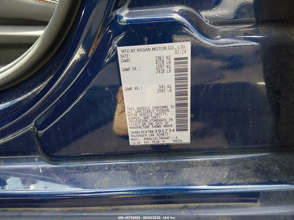 2024 Nissan Altima SR FWD photo 9