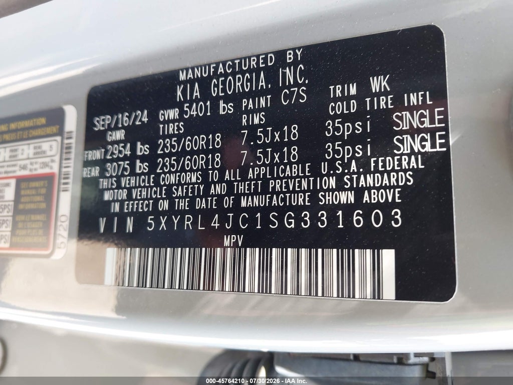2025 Kia Sorento S photo 9