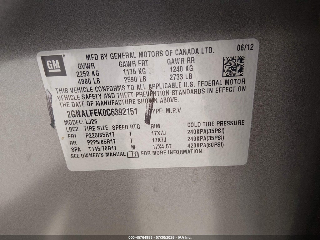 2012 Chevrolet Equinox LTZ photo 9