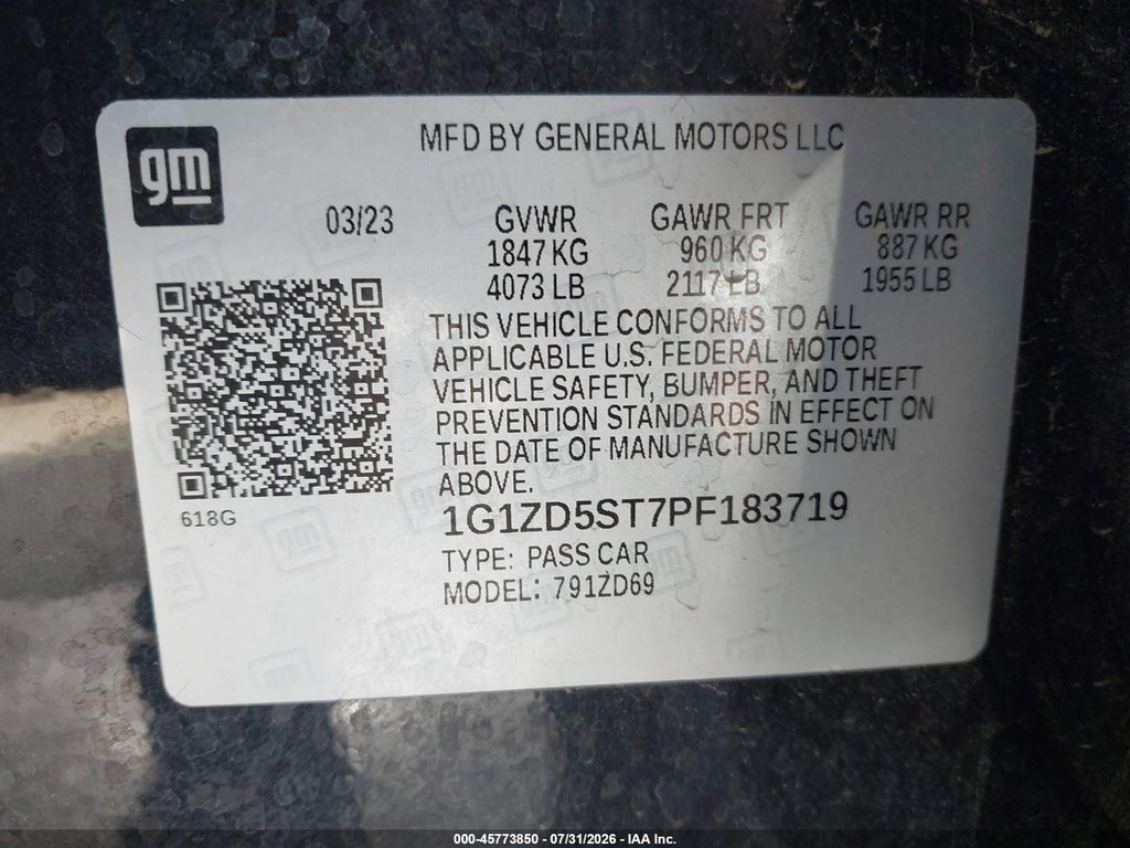 2023 Chevrolet Malibu FWD 1LT photo 9