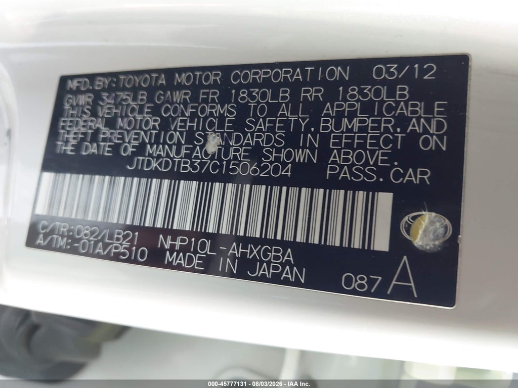 2012 Toyota Prius C Four photo 9