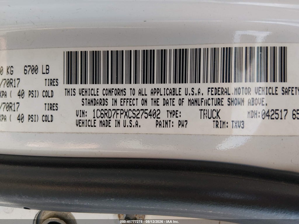 2012 Ram 1500 Tradesman photo 9